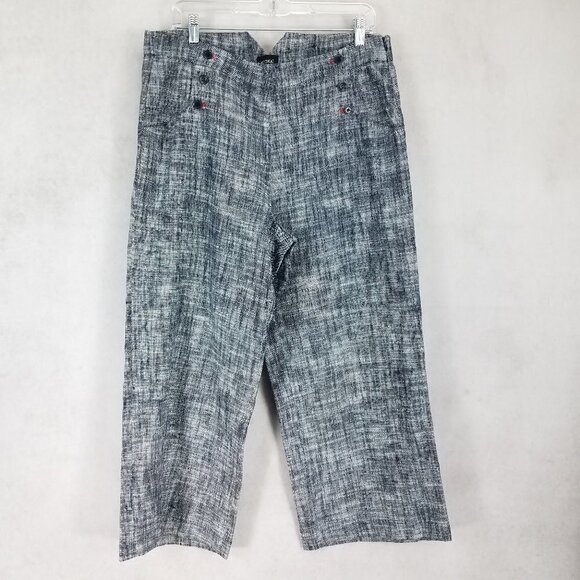 Kookai Size 42 - US 10 Linen Cropped Pants Side pockets $120 - Picture 1 of 9